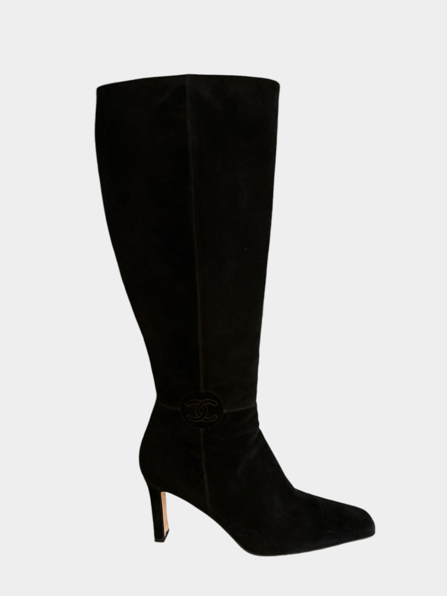 Chanel-Knee-High-Suede-Boots
