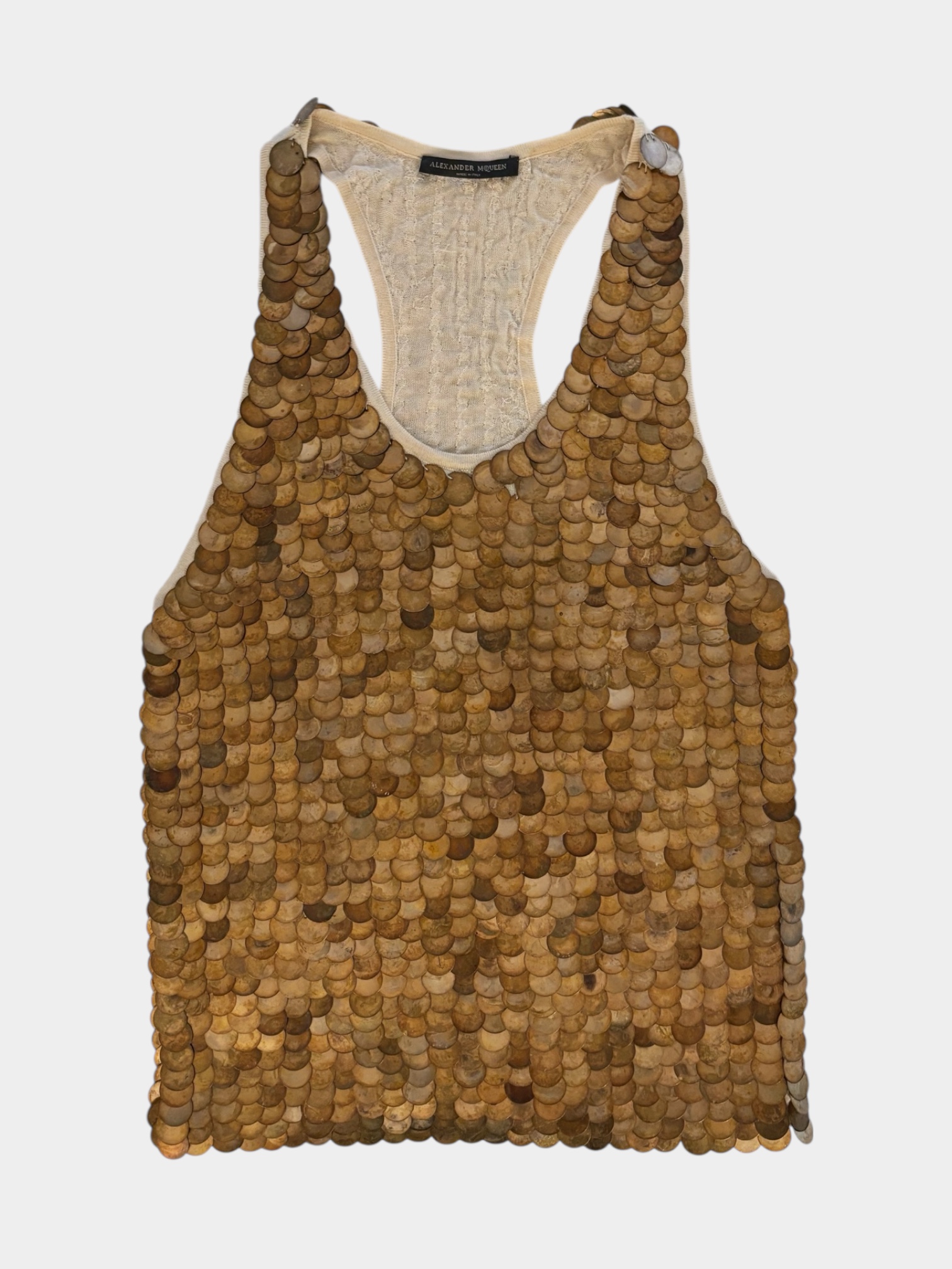 Alexander McQueen Metal Scale Cashmere Top SS03 - Solgt